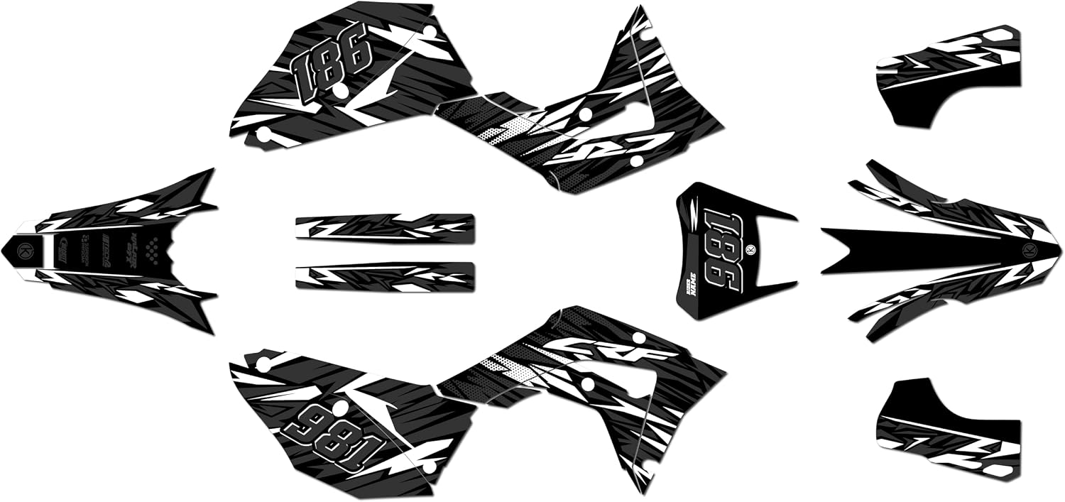 Graphics Kit for Honda CRF450X (2019+) Twitch Series Red 16 Mil - On/Off the Road - Dirt Pit Bike Motorcycle Stickers, Dirtbike Racing Automotive Decal no-Plastics