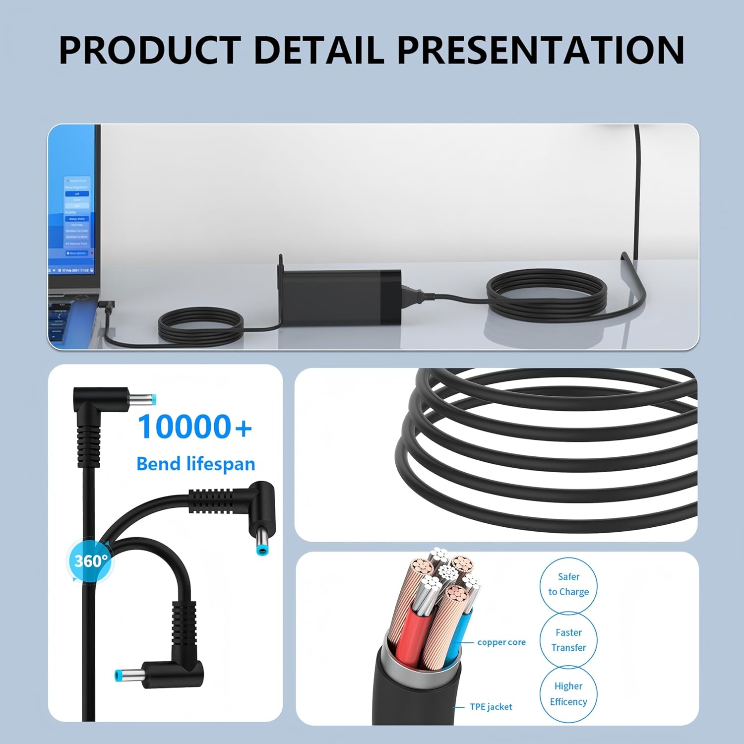 200W 19.5V 10.3A Laptop Charger Compatible with HP Omen Pavilion 15 Victus 16 Gaming ZBook 17 G5 G6 835888-001 L00818-850 Power Supply AC Adapter