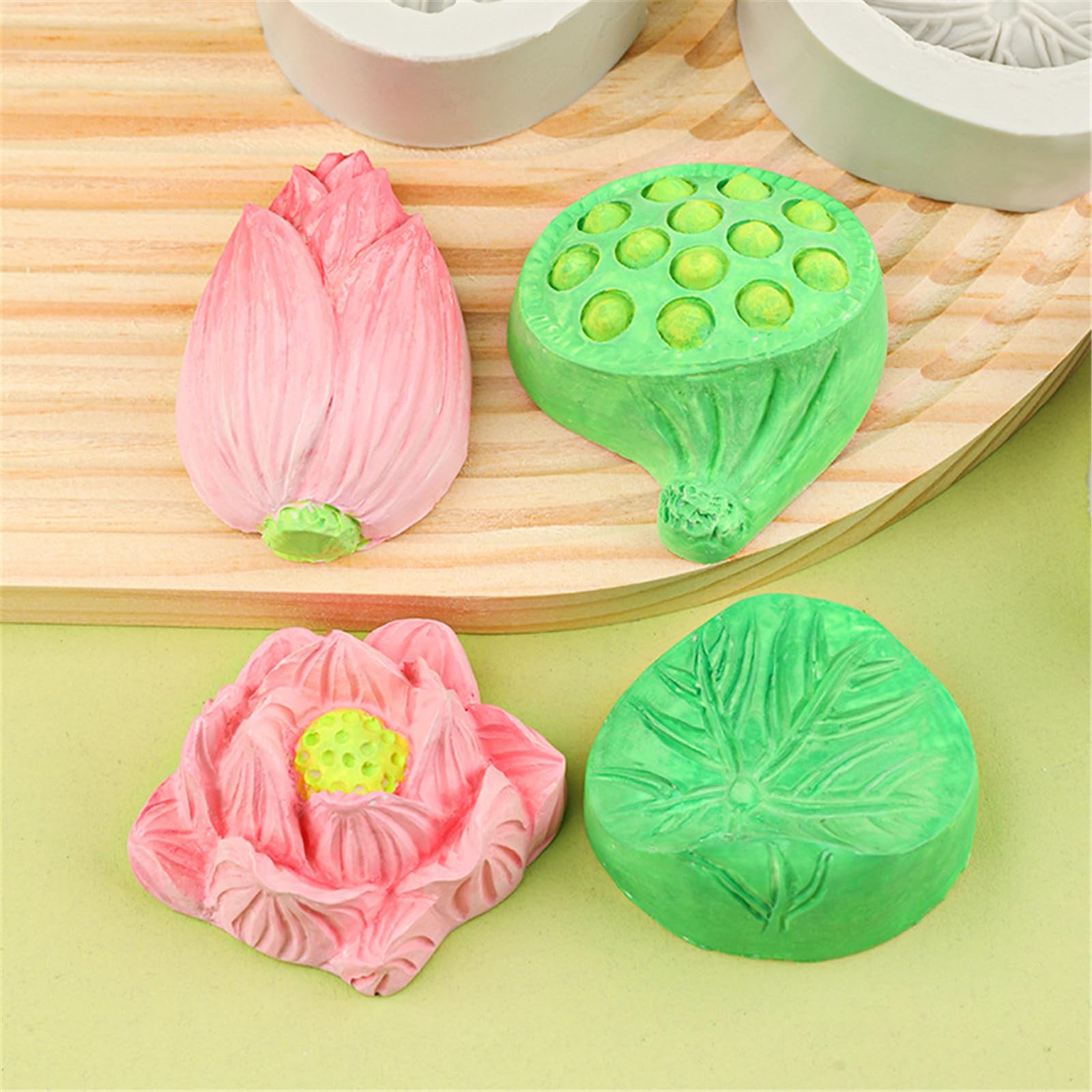 Intricato Lotuses Stampo In Silicone Per La Cottura Della Torta Sapone Artigianato Strumento Da Cucina Portatile Rilasci Facile Design Flessibile Della Torta D