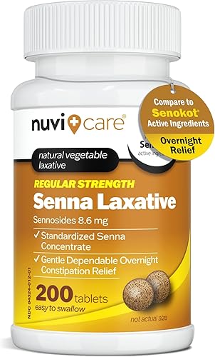 Miniatura 2 de Senna Laxant Tablets 8.6 mg - Laxante natural de hoja de sena para alivio ocasional del estreñimiento, comparado con Senokot, laxantes vegetales