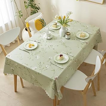Rectangular Vinyl PVC Tablecloth, 100% Waterproof Tablecloth, Oil Resistant Heavy Duty Wipeable Tablecloth, Suitable for Catering, Picnics, Outdoor A 90x90cm