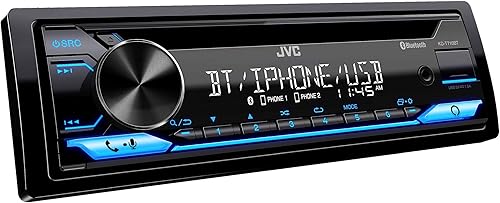 Miniatura 2 de JVC KD-T710BT - Receptor de CD con Bluetooth, USB frontal, AUX, Amazon Alexa + dos pares de altavoces JVC de 6 x 8