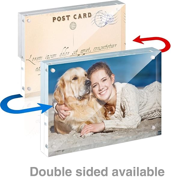 TWING 5x7 Acrylic Frame 3 Pack,20MM Thicker Frameless Clear Picture Frames