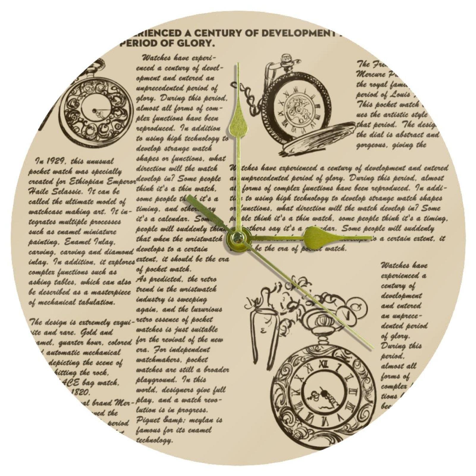 Horloge murale sans tic-tac en acrylique rétro pour retrouver le sommeil dans une chambre calme