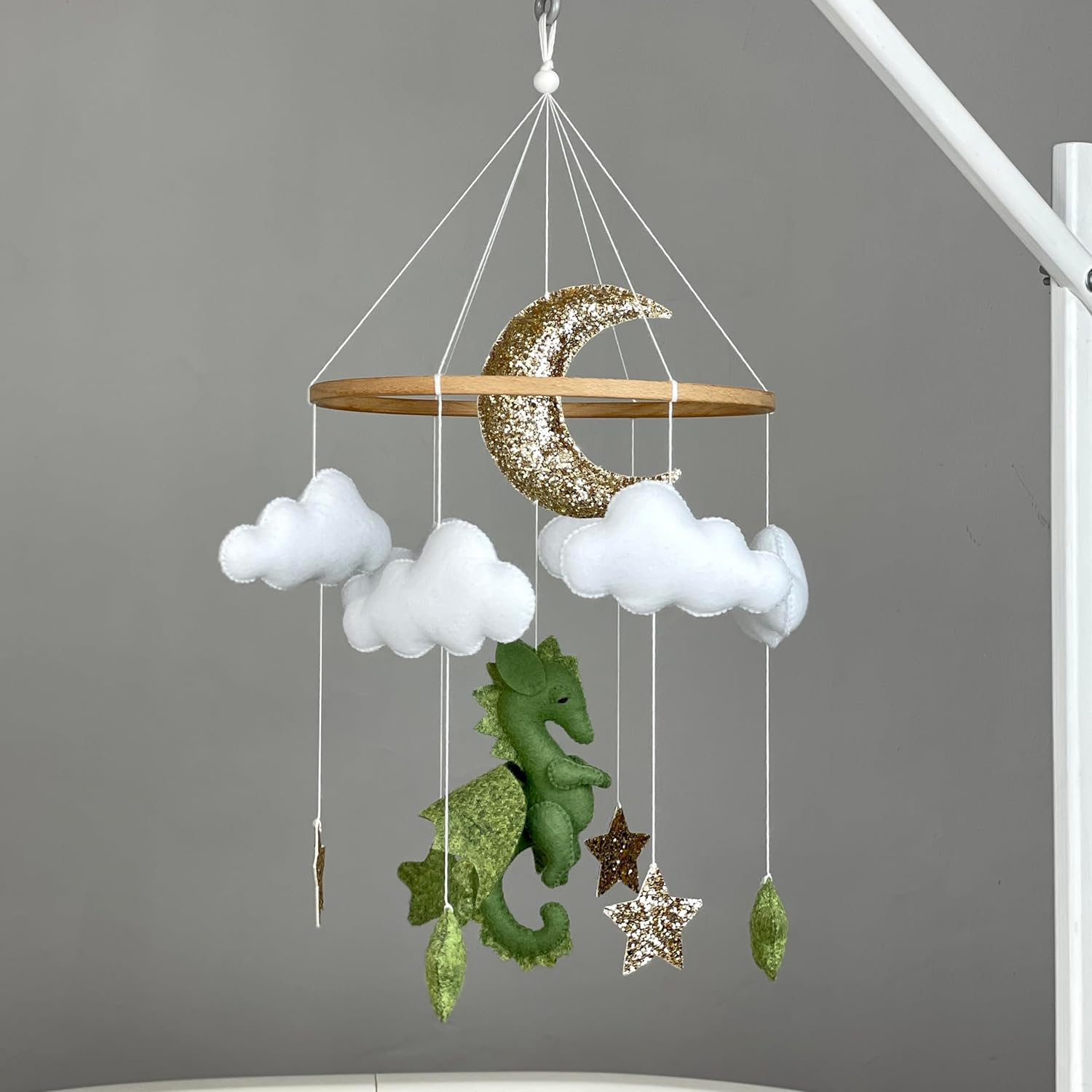 Dragon baby mobile neutral Dragon crib mobile Fantasy baby