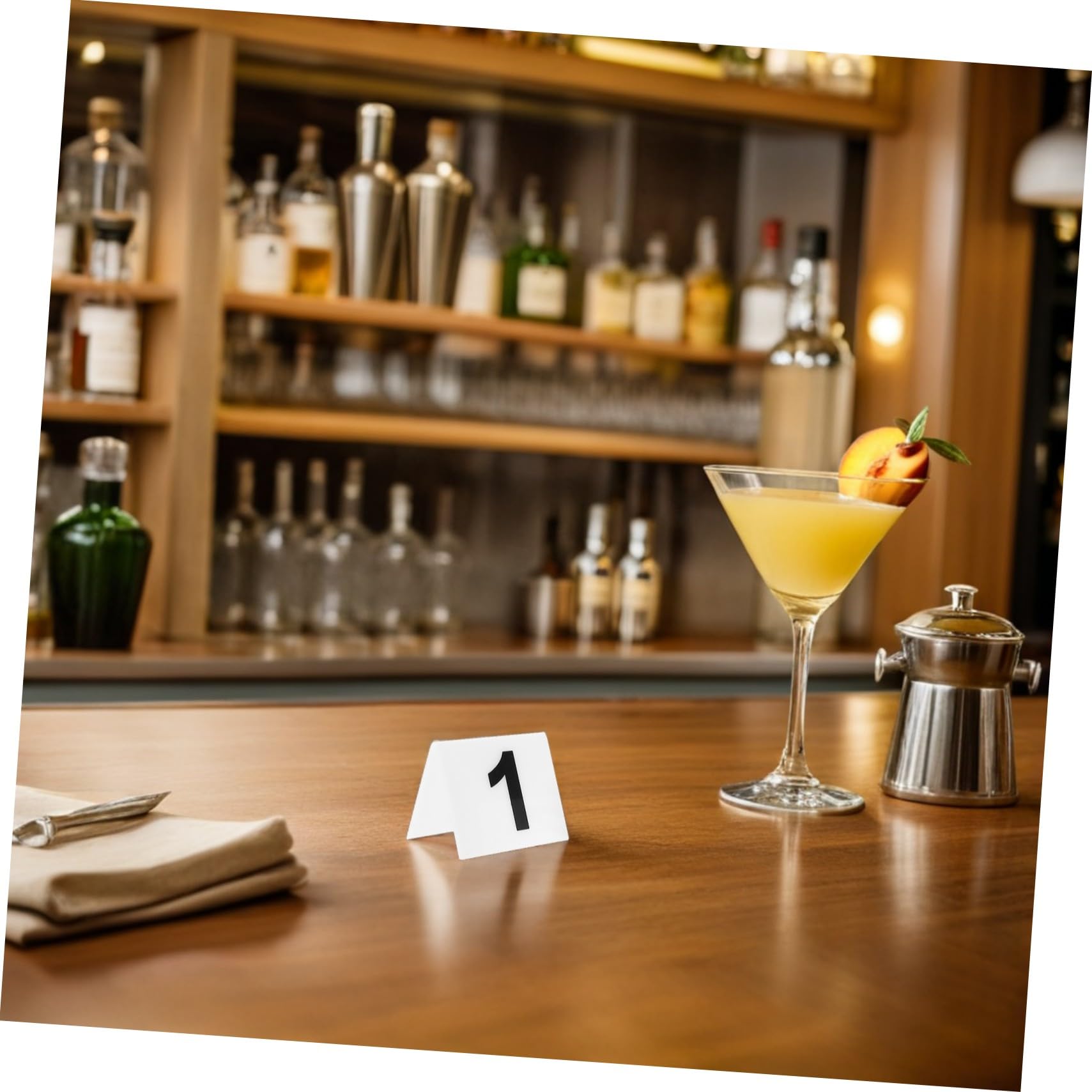 PartyKindom 80piezas Matrícula de Doble Cara de Acrílico para Números de Mesa Marcador de Evidencia Reutilizable Letrero Numerado para Restaurantes Bodas Fiestas y Escenarios de Detective