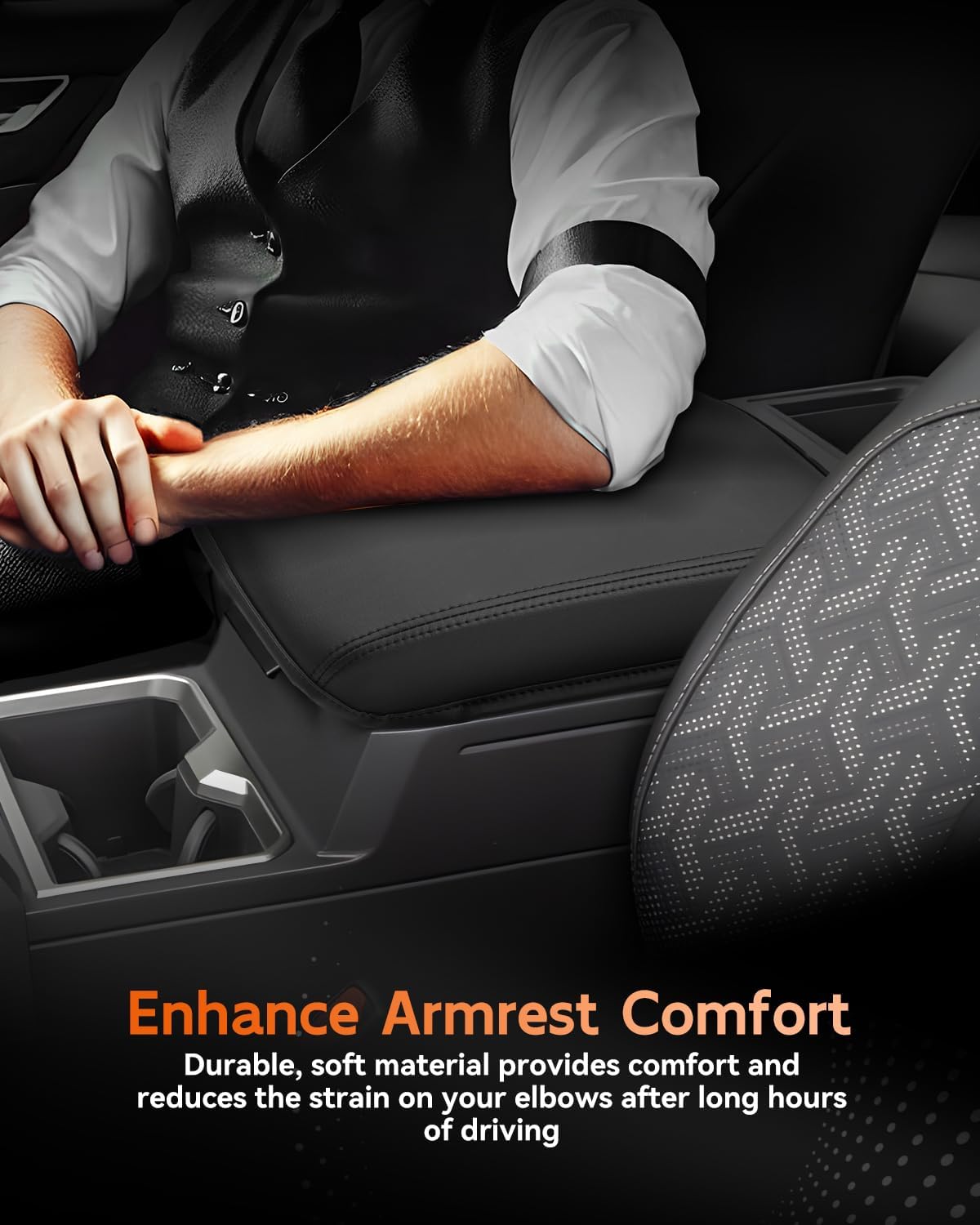 CDEFG for 2024 2025 2026 Toyota Tacoma Center Console Cover Armrest Box Cover for Tacoma (SR, SR5, TRD PreRunner, TRD Sport, TRD Off-Road, Limited) Accessories Console Arm Rest Protector