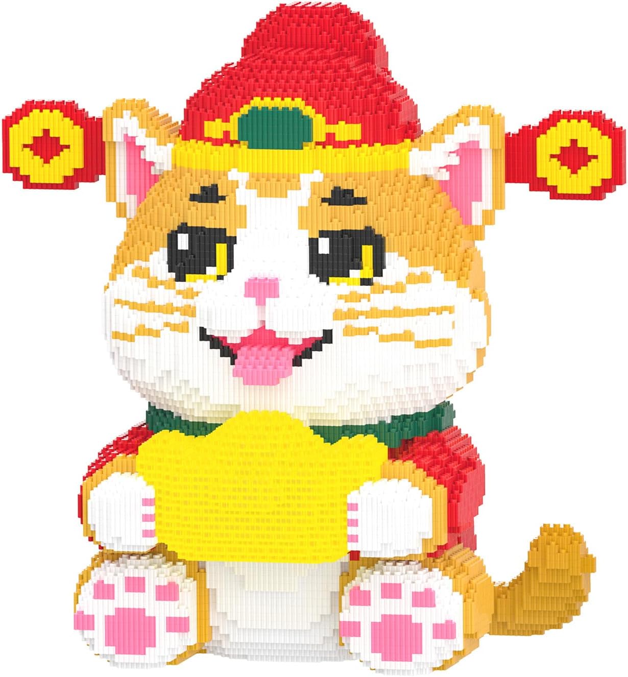 Fortune Cat Building Blocks (13200 PCS), 3D Micro Animal DIY Bear Building Blocks for Adults & Teenager, Creative Toys Ideal Gift for Family & Friends