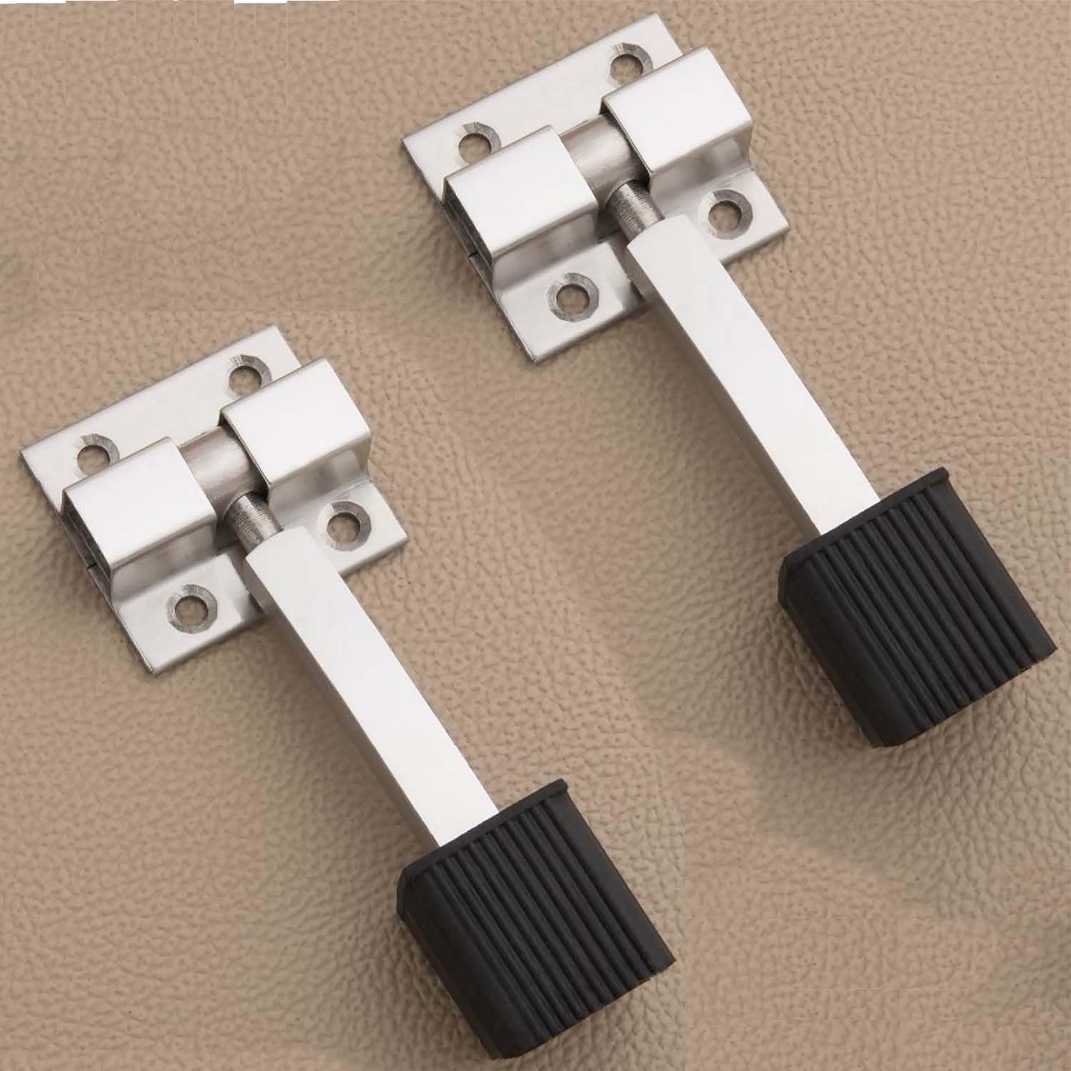 Arena Stainless Steel Door Stoper with Rubber Wedge for Home, Offices Door Stopper for Home Heavy Duty Decorative Design Door Holder Stopper Door Mount Type (4 Inch-Pack of 2-Glossy) (B0CVDYLFWH) Amazon Price History, Amazon Price Tracker