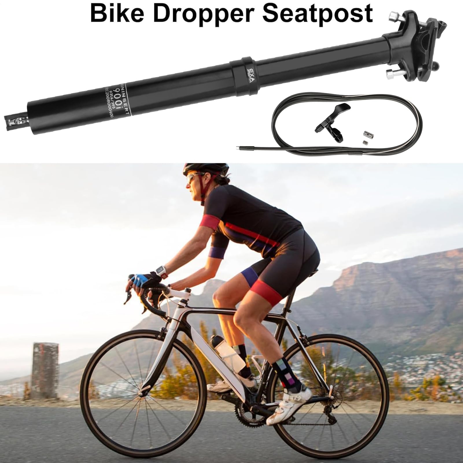 Reggisella Per Bicicletta 30.9/31.6mm Lega Alluminio Attrezzo Regolabile | Remota Per Reggisella Telescopico Bicicletta Per Attrezzatura Ciclismo Escursione Strada Viaggio Giardino