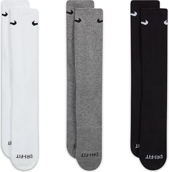NIKE Unisex U Nk Everyday Plus Cush Crew Socks