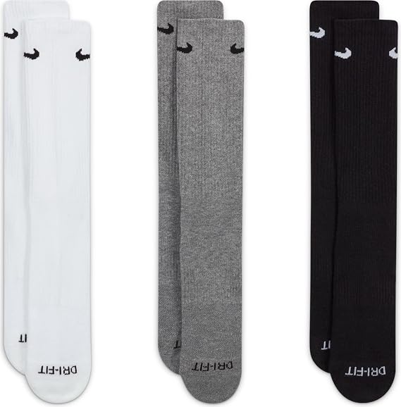 NIKE Unisex U Nk Everyday Plus Cush Crew Socks