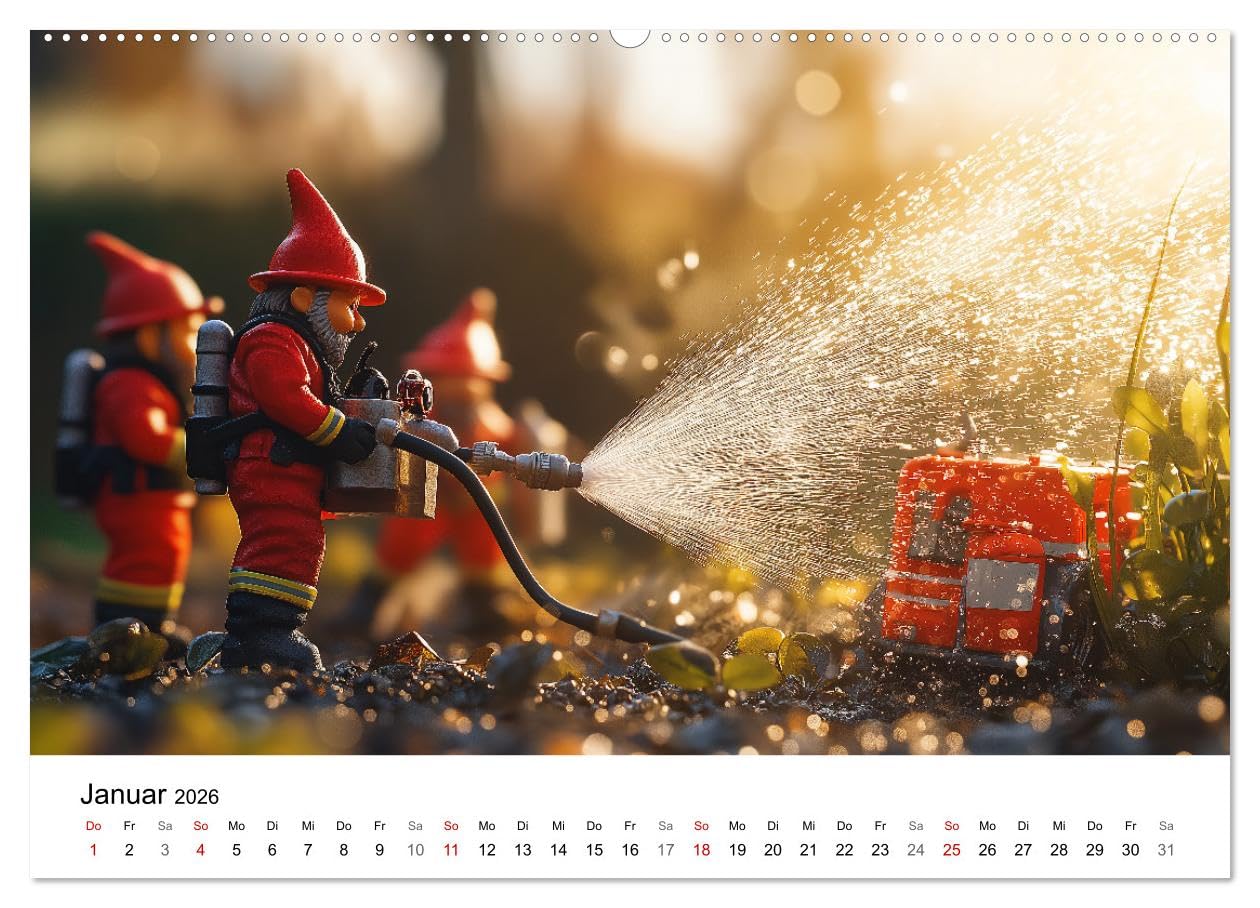 Berufe der Gartenzwerge (hochwertiger Premium Wandkalender 2026 DIN A2 quer), Kunstdruck in Hochglanz: Gartenkalender mit lustigen Gartenzwergen in ... Wichtel-Fans und all (CALVENDO Spass)