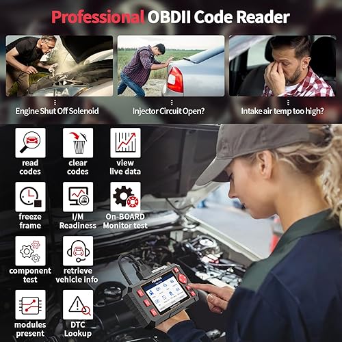 Miniatura 5 de FOXWELL Escáner de coche NT604 Elite OBD2 Escáner ABS SRS lector de código de motor herramienta de escaneo de diagnóstico con escáner de bolsa de