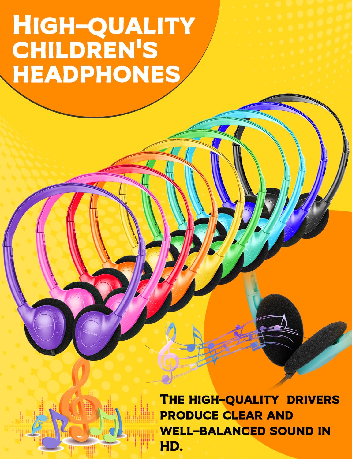 Auriculares para niños, paquete de 25 unidades para estudiantes escolares, niños, niñas, adolescentes y adultos, al por mayor, con cable, ajustables, para aula, conector de 3,5 mm, multicolor