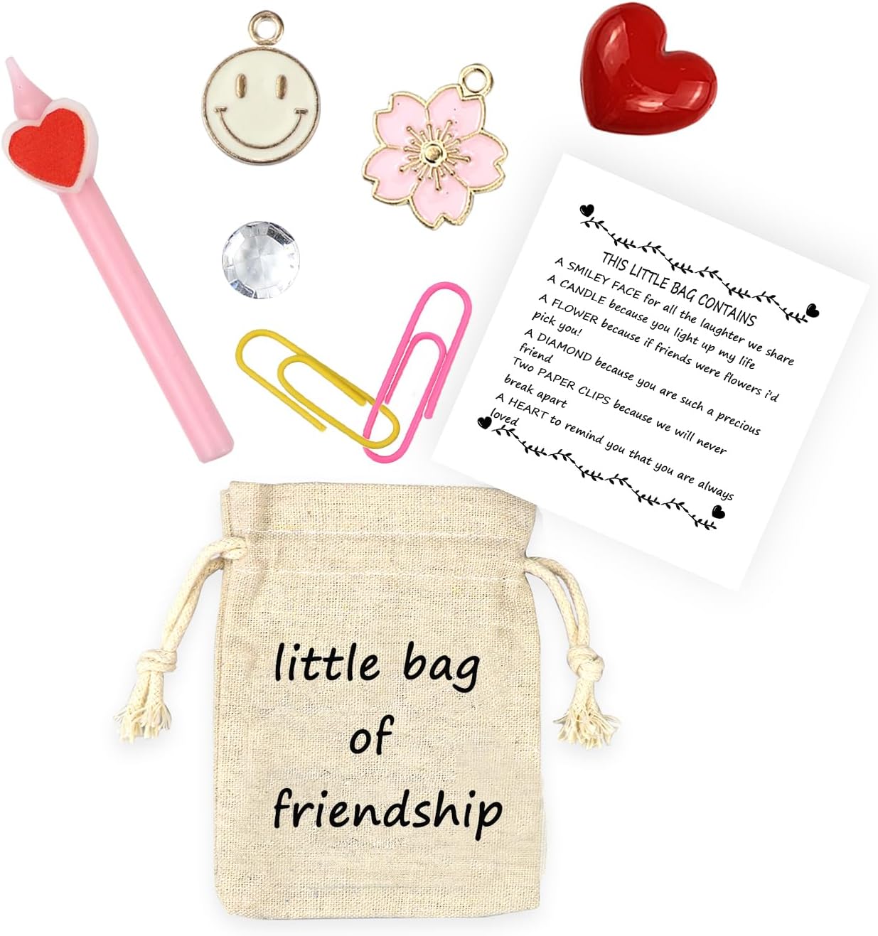 LUOKIFUR Friendship Pouch Accessories Gifts Friendship Souvenirs Gifts for Friends, Long Distance, Missing You (friendship bag)