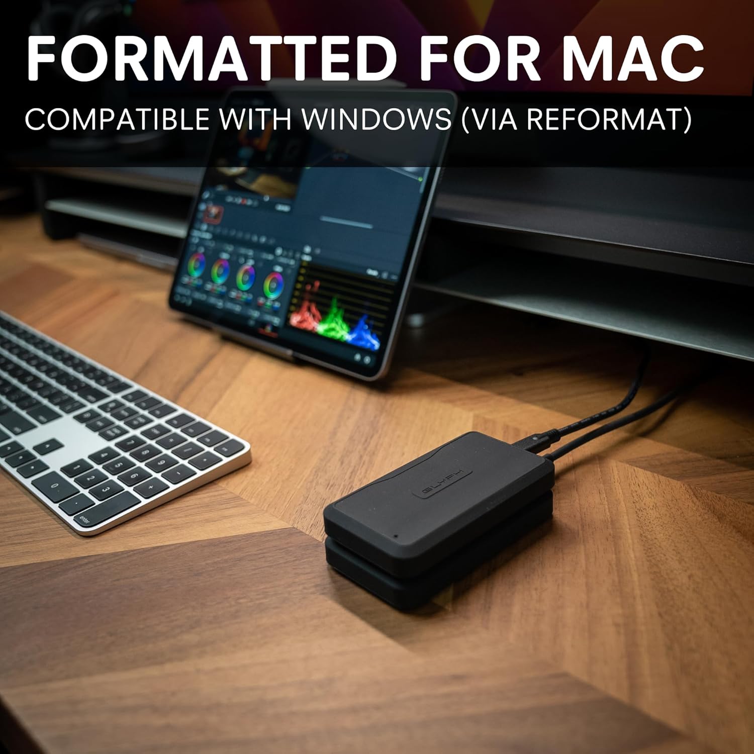 Glyph Atom Pro External NVMe Solid State Drive (SSD), Thunderbolt 3, 2TB A2000PRO