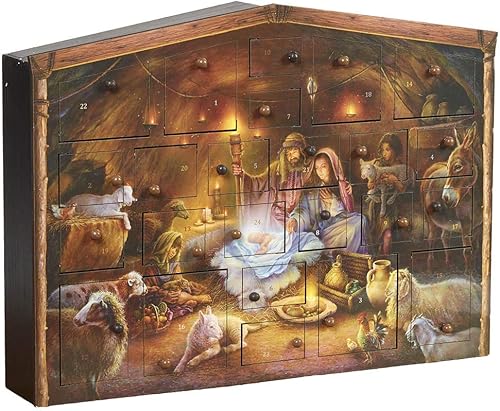 Vermont Christmas Company Calendario de Adviento de madera de Nativity