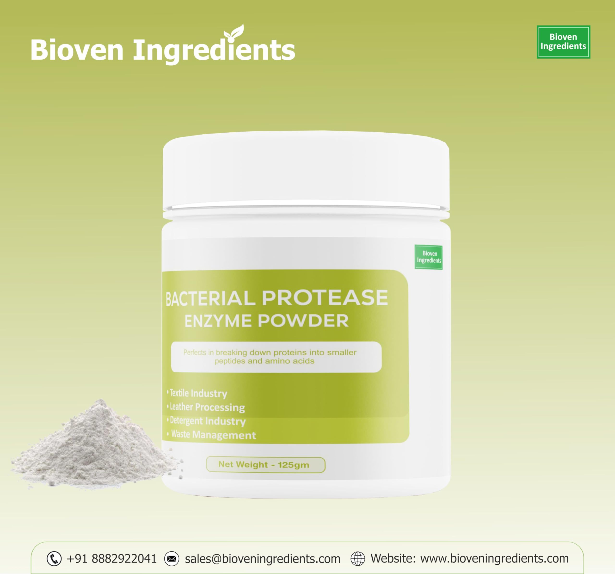 Ingredients Bacterial Protease Enzyme Powder,Non-GMO, Dietary & Food Supplements/Feed Syupplement, Broad pH Range of Activity, Excellent Thermostability, Hydrolyse Proteins, No Filters/Binder. — Amazon image 4