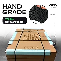 Vista 3 de IDL Packaging Bobina de flejado de poliéster (PET) Mini de 1/2" x 0.028" x 200', resistencia a la rotura de 760 lbs, negro - Resistencia a rayos UV