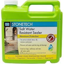 Stone Sealer for StoneTech Salt Water Resistant Sealer, Pool Deck Patio Stone Sealer, Maximum Protection Against Saltwater Chlorine, Coastal Marine Grade Penetrating Sealer for Outdoor Surfaces, 128oz