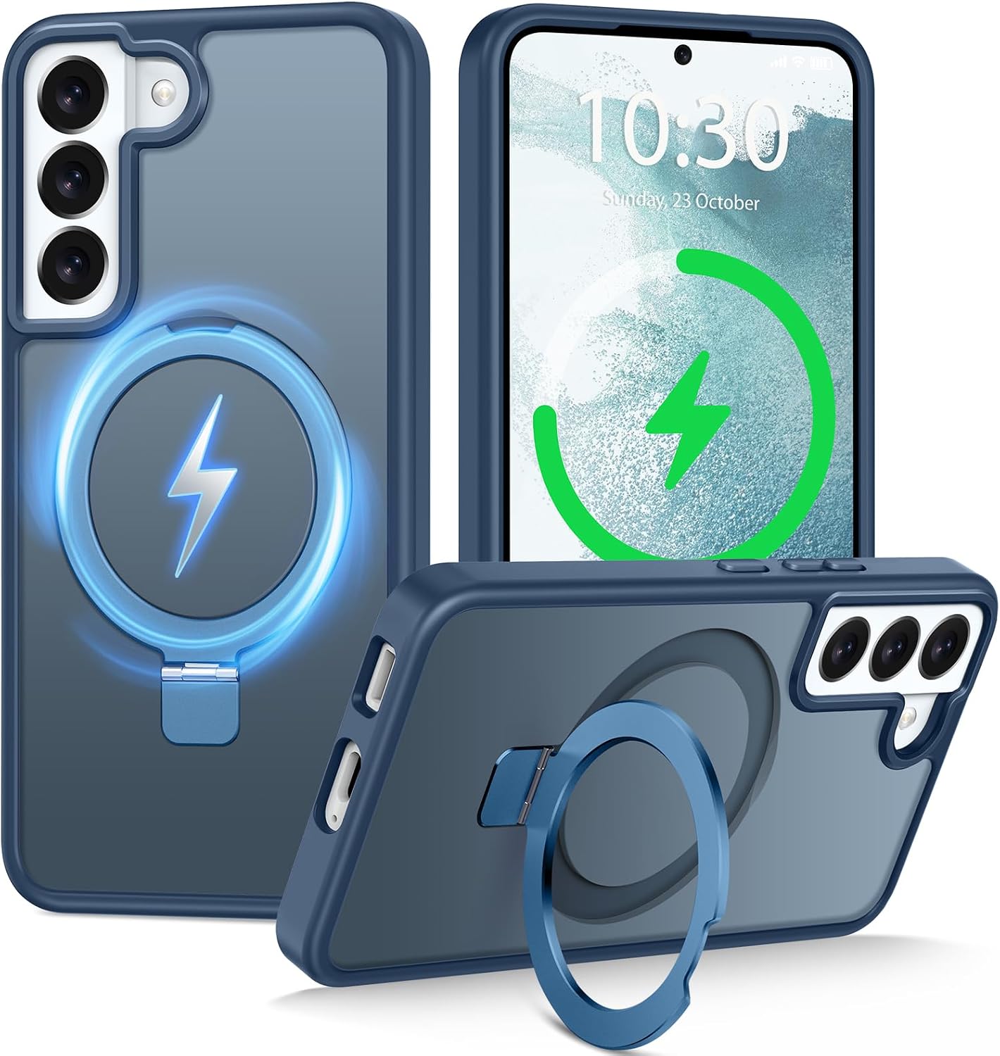 Case for Samsung Galaxy S22 with Magnetic Stand, Blue