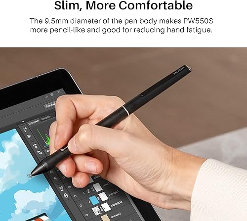 Miniatura 7 de HUION KAMVAS Pro 16 2.5K QHD Tableta de dibujo con pantalla QLED Full Laminated Graphics Tablet con HUION Slim Pen PW550S
