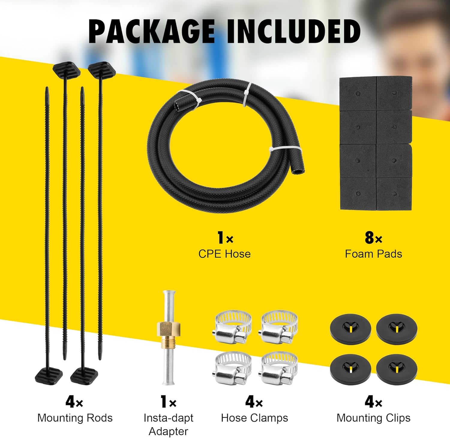 4 Rows Transmission Oil Cooler 4 Pass Universal Aluminum Remote 5/16" Engine Oil Cooler Kit with Radiator Hose Mounting Kit for Ford, Chevrolet, Dodge Ram