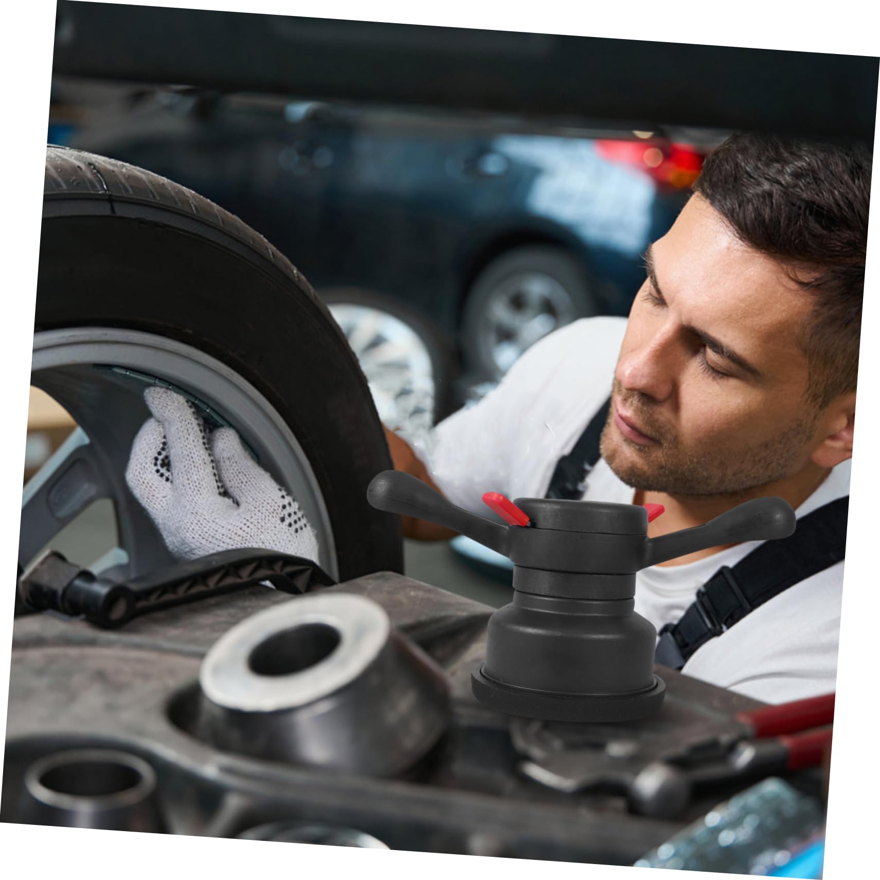 ABOOFAN Herramienta Rápida para Tuerca de Equilibradora de Ruedas de Coche Material Abs y Goma, Ligera y Conveniente para Cambio y Balanceo de Neumáticos