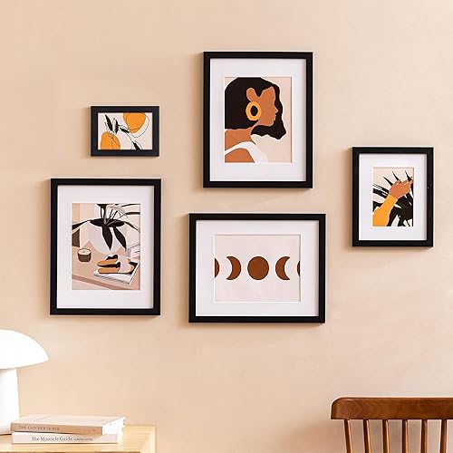 Vista 282 de eletecpro Juego de 10 marcos de fotos de 8 x 10 pulgadas, collage de fotos, decoración de pared, fotos de 5 x 7 con paspartú o de 8 x 10 pulgadas