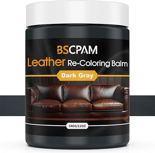 Miniatura 9 de Bálsamo recolorante de cuero marrón medio, restaurador de color de cuero de 12 oz para sofás, kit de reparación de cuero para muebles, tinte