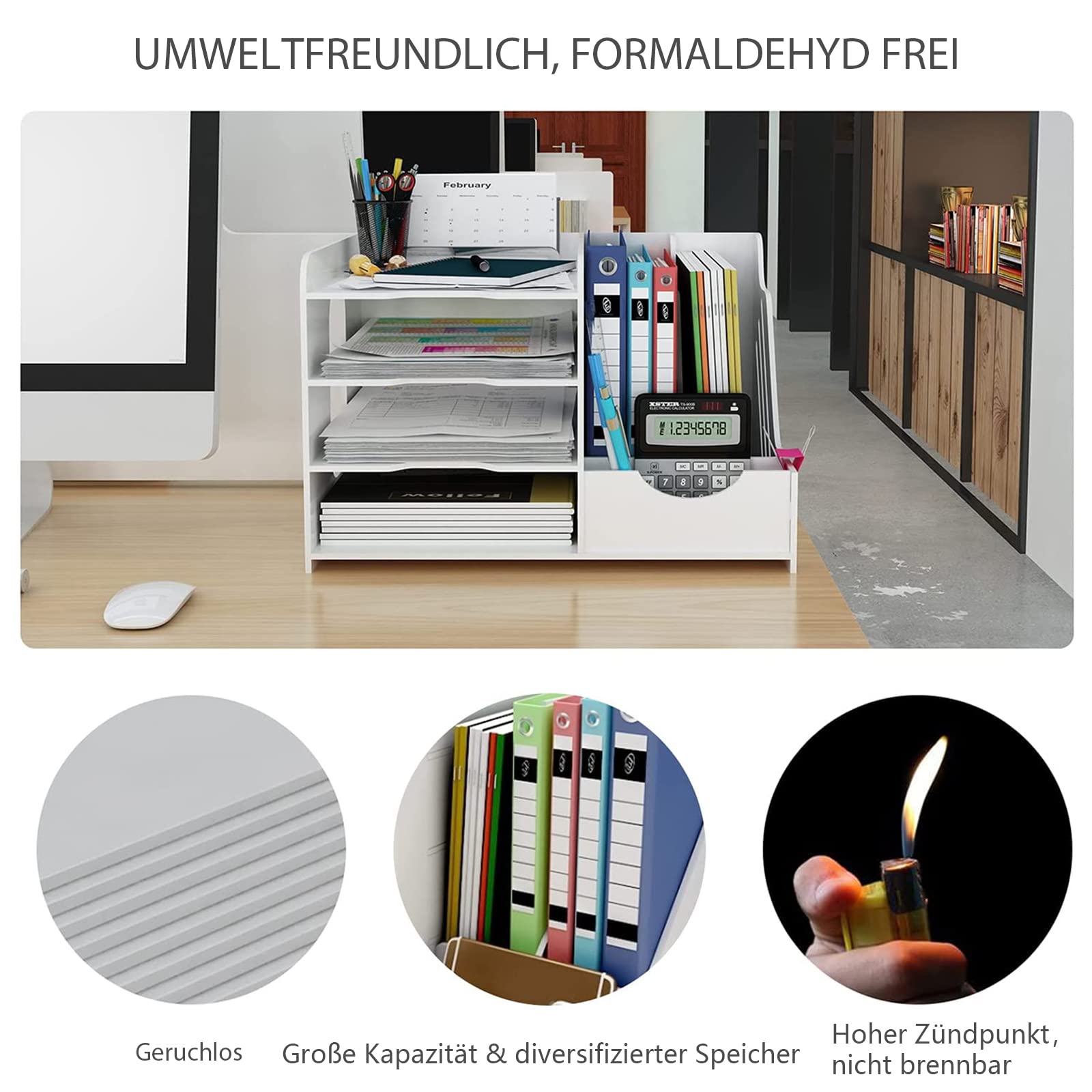 PUNCIA Dokumentenablage A4 Briefablage Ablagefächer PVC Dokumentenhalter | Schreibtisch Datai Organizer Ablagesystem Aktenaufbewahrung Dokumentenhalter für Büro Arbeitszimmer Schule Office