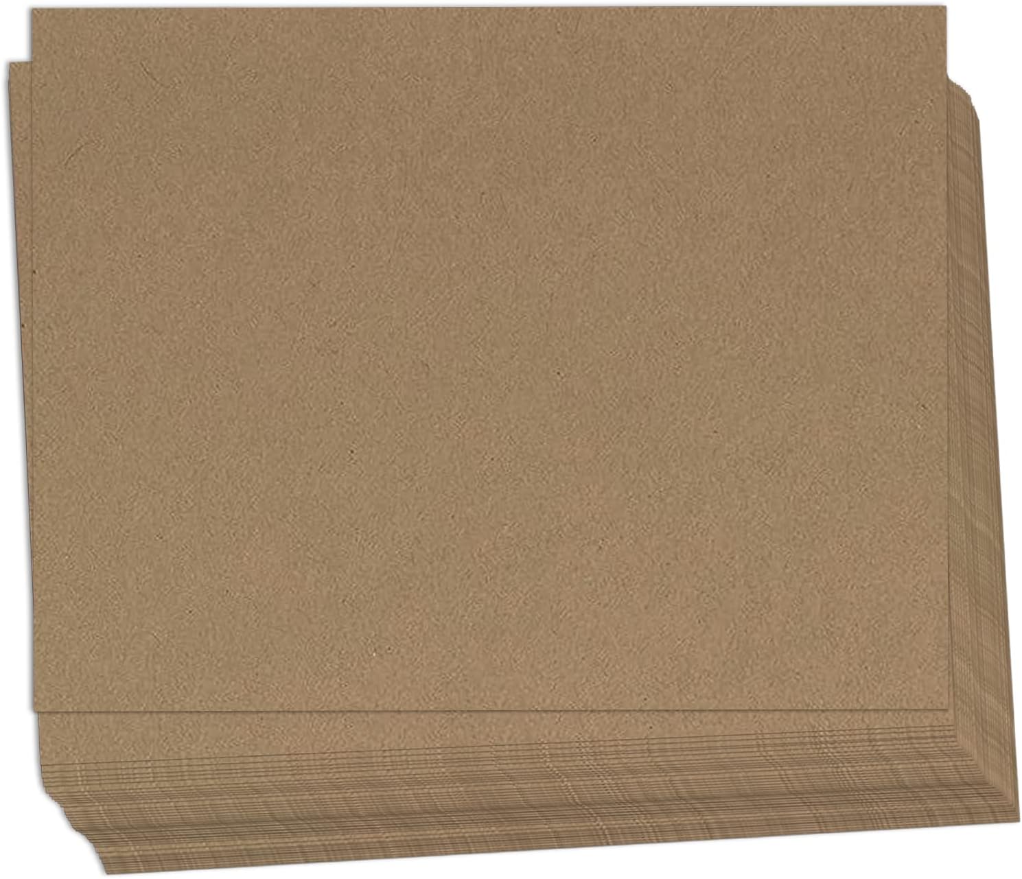 Hamilco Brown Colored Kraft Cardstock Paper - Flat 5 x 7" Heavy Weight 80 lb Cover Card Stock - 100 Pack