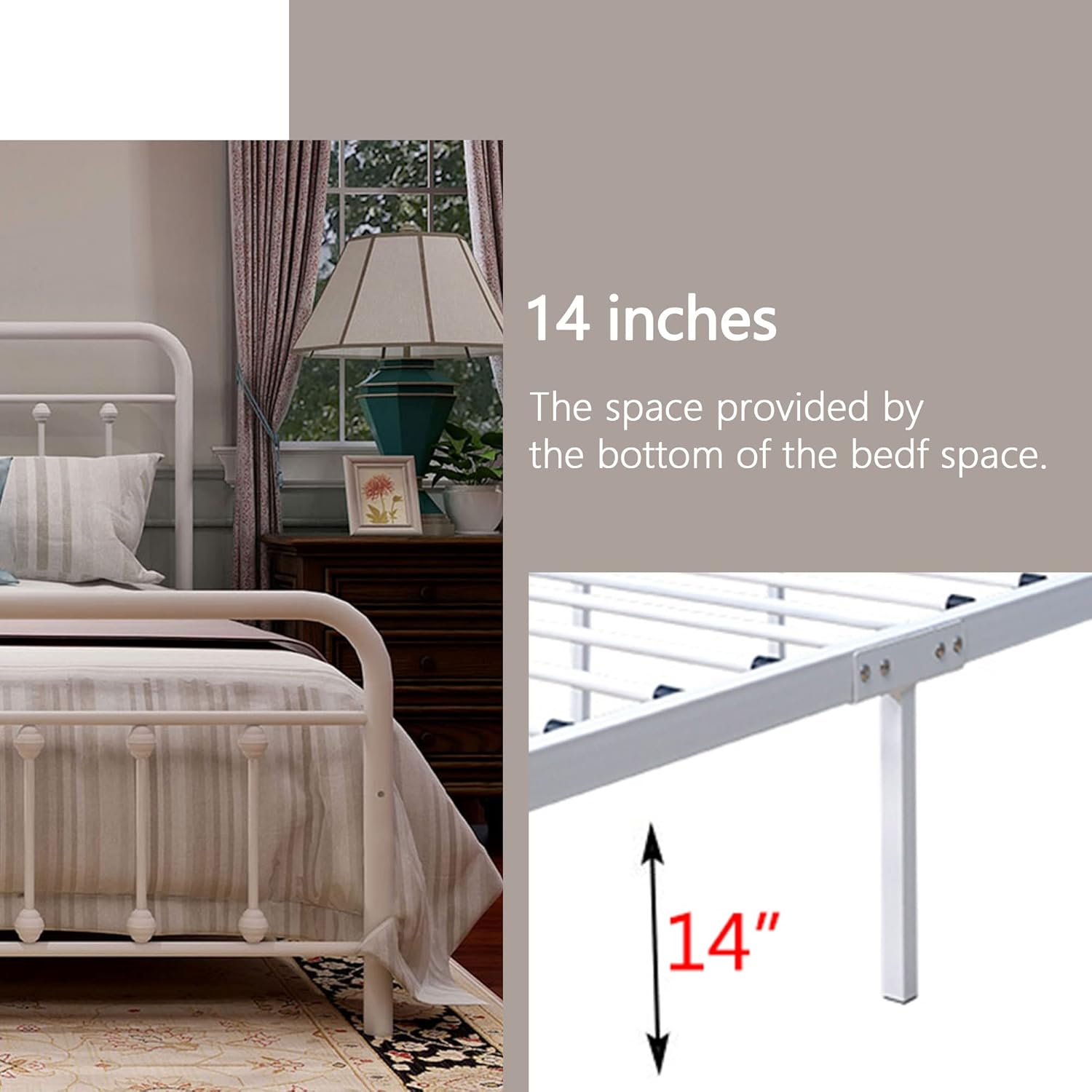 Image showing 14 inches of under-bed clearance