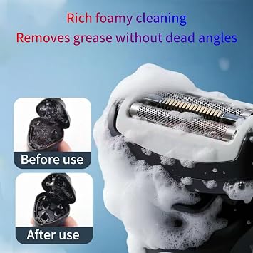 218ml Razor Cleaning Fluid Compatible With Braun S3 5 6 7 8 9 CT Series Shavers,Cleans Your Shaver, Removes Residual Hair & Skin Particles(1 PCS)