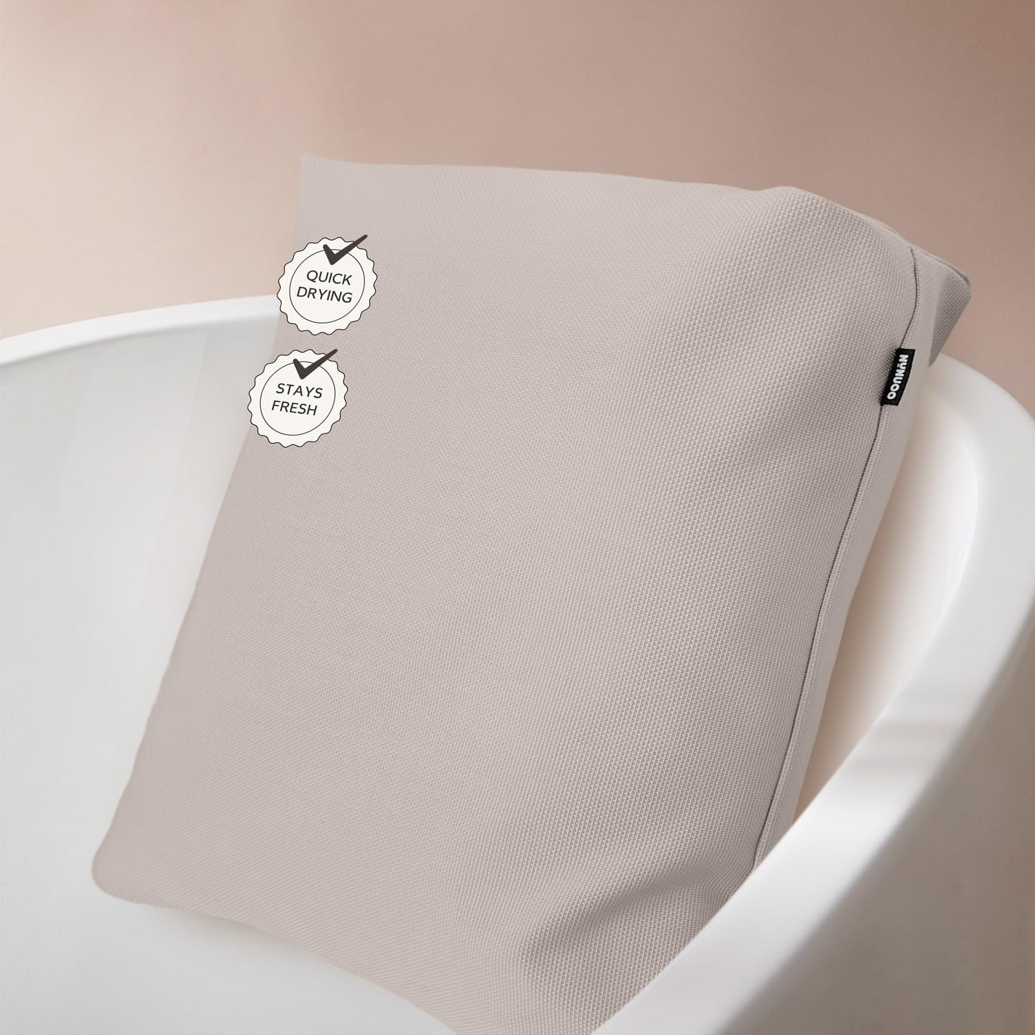 Bath Pillows for Tub Neck and Back Support,Bathtub Cushion backrest headrest Neck Pillow,tub Pillow for Bathtub,3D Mesh Core,Breathable,Quick-Drying,Ergonomic Relaxation (Pearl - Image 5