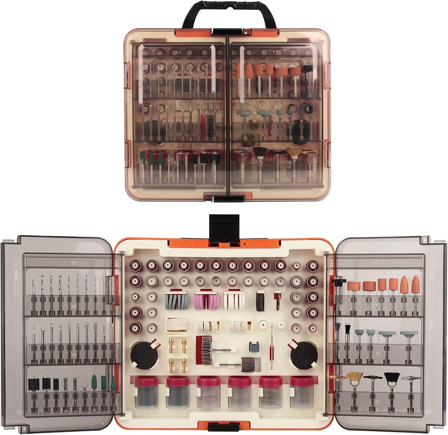 508-Piece Rotary Tool Accessory Kit,1/8" Multi-Purpose Rotary Tool Bits with Organizer For Sanding,Polishing,Grinding,Drilling,Cutting,Carving and Cleaning