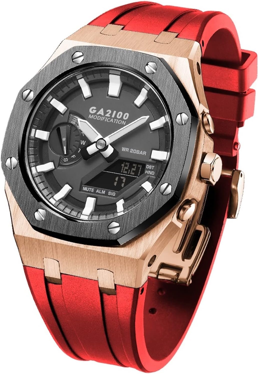 For GA2110ET-2A Metal Watch Case Silicone Watchband 316 Stainless Steel Modified Accessories Kit