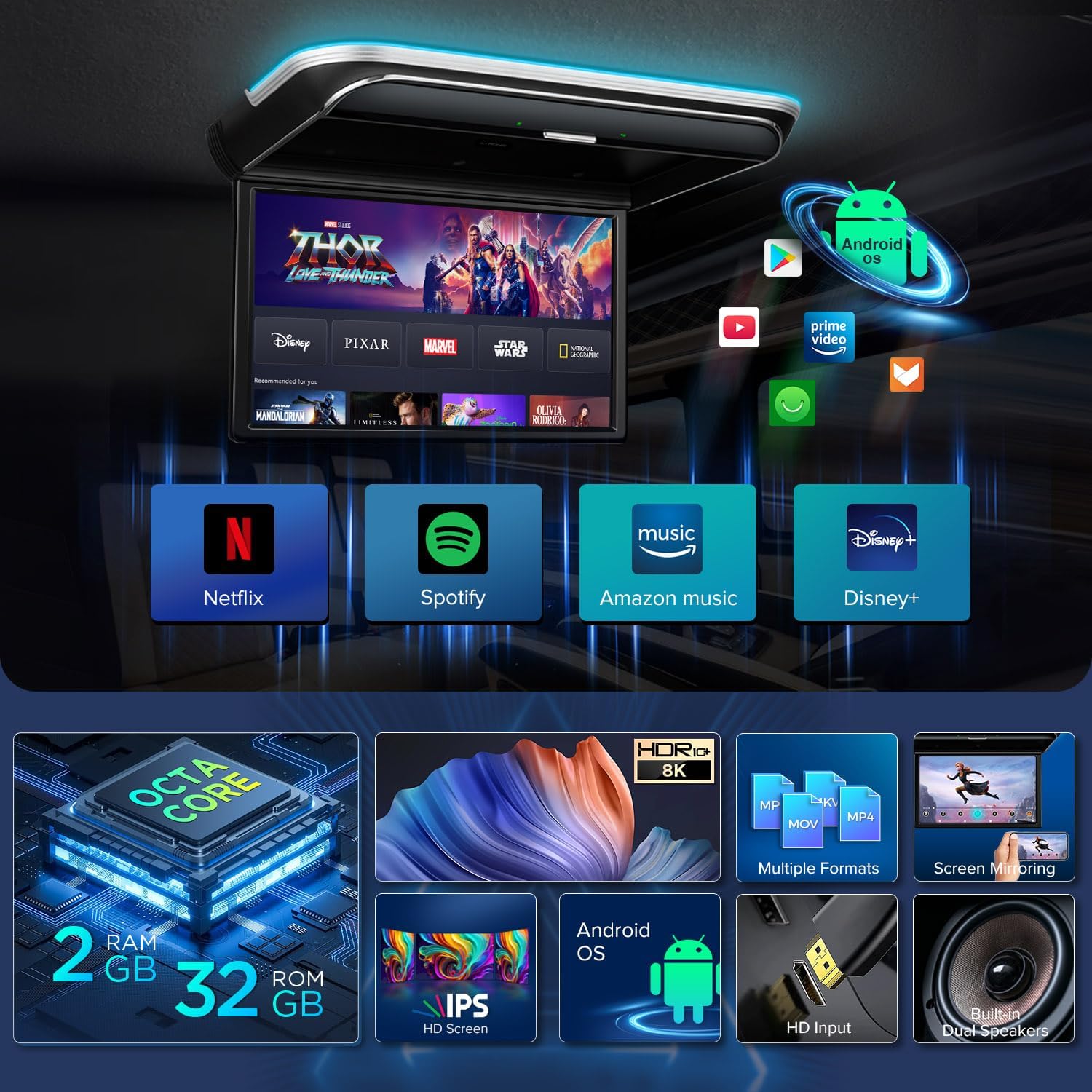 Android OS interface and app examples