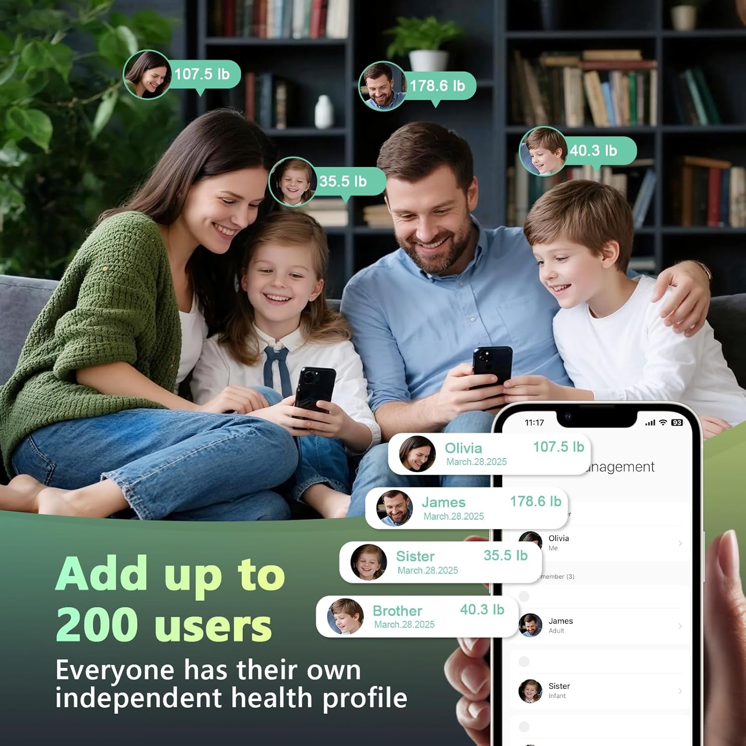 Smart Scale for Body Weight and Fat,BMI,Muscle Mass 57 Body Composition Measurement,8 Electrodes Digital Bathroom Scale,with 5.25-inch VA Color Screen on Retractable Handle,485lbs