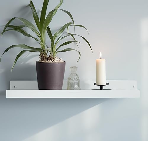 Miniatura 2 de DIY CARTEL Estante de pared de metal flotante hecho en Estados Unidos, repisa para fotos, acero fabricado en Estados Unidos, estante industrial