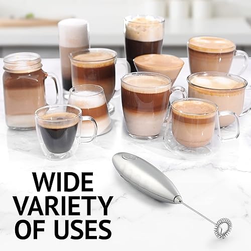 Miniatura 6 de Milk Boss Batidor Matcha  Agitador eléctrico de mano  Varita espumadora y mezclador de bebidas  Mezclador de acero inoxidable duradero  Agarre