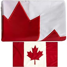 Canada Flag 2x3 Outdoor Double Sided - Vivid Color Polyester Canvas Header and 4 Rows Stitched - Canadian National Flags with Brass Grommets
