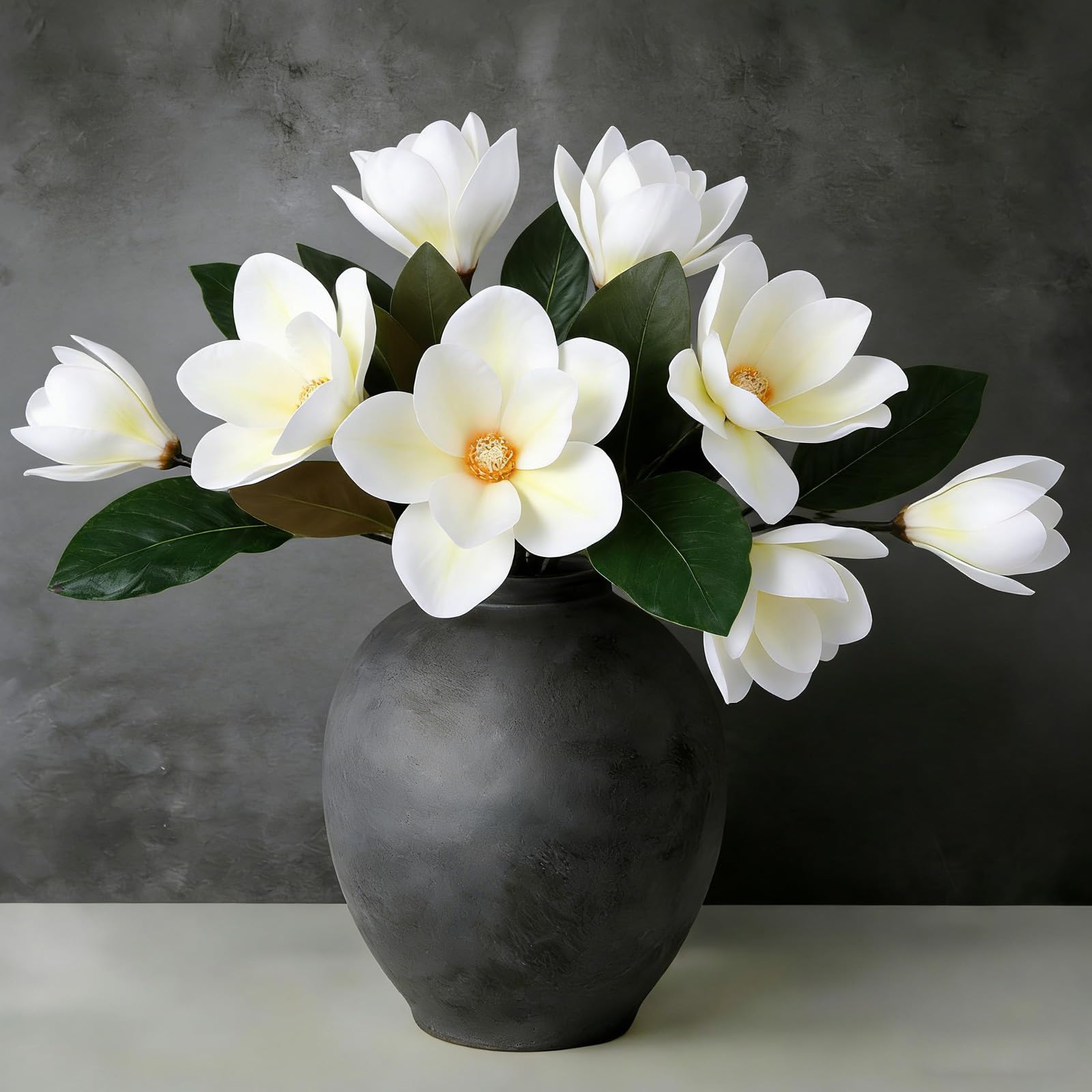 Amazon.com: YLOLUL 6 Pcs Artificial Magnolia Flowers Stems White