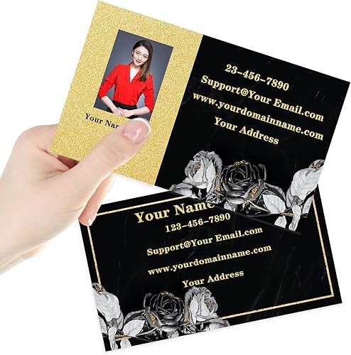 Tarjetas de visita impresas personalizadas con texto de imagen de tu logotipo, tarjetas de visita personalizadas con papel mate clásico de 10.58 ozm