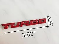 Vista 4 de 3D Turbo Advanced Car Side Fender Rear Trunk Emblema Adhesivo Adecuado para Decoración de Coche (Rojo)