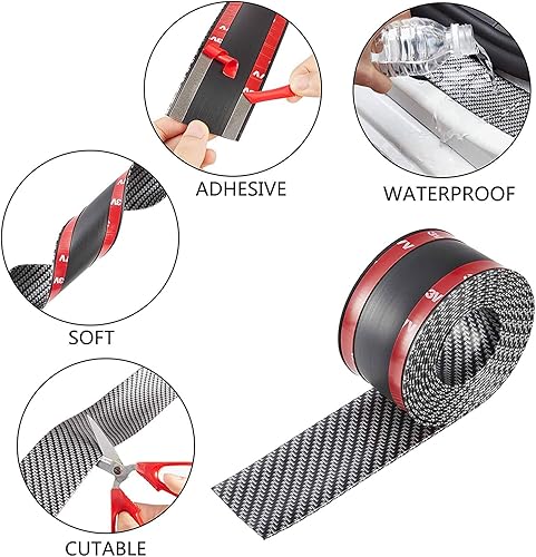 Vista 25 de Protector de umbral de puerta de automóvil, anticolisión, tira de goma impermeable para la mayoría de los automóviles