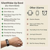 Vista 6 de Fitsleeps Relojes Despertador Pulsera de Alarma Vibratoria Duración de Batería de 40 Días Bandas de Muñeca Silenciosas de Choque para Personas que