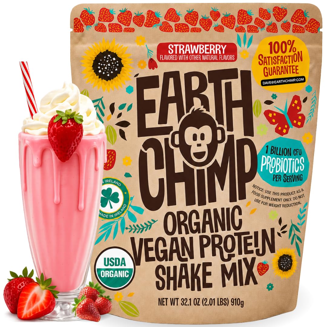 EarthChimp Organic Vegan Protein Powder, Plant Based, Vanilla, 2lb — Amazon image 9