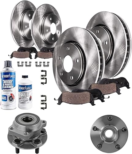 Miniatura 49 de Detroit Axle - Kit de freno trasero para Chevy GMC Suburban Silverado Sierra Yukon XL 1500 Tahoe Escalade 2007-2013 Rotores de freno de disco de